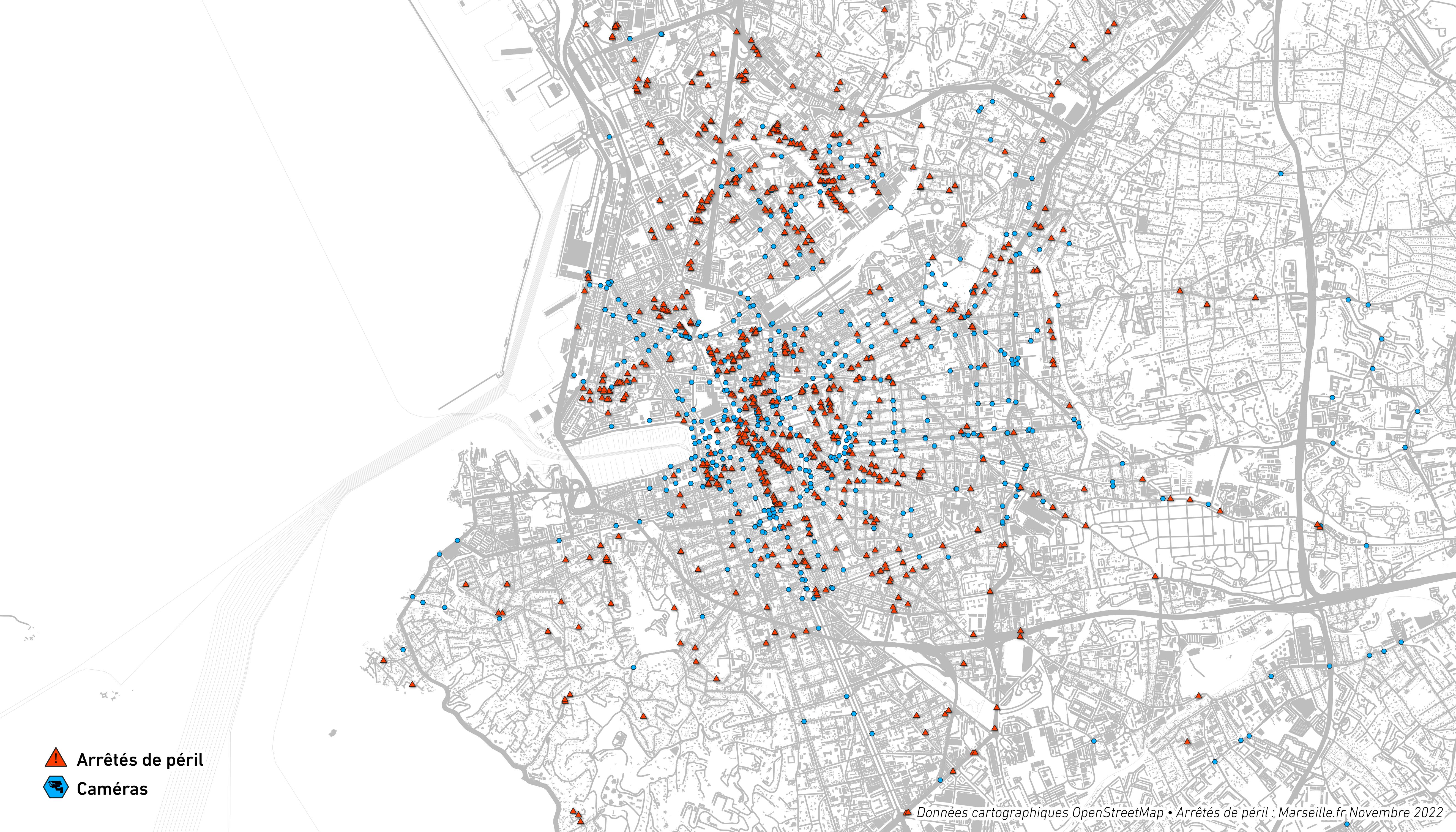 Carte des périls de Marseille-Centre
